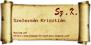 Szelezsán Krisztián névjegykártya