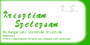 krisztian szelezsan business card