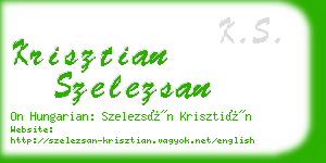 krisztian szelezsan business card